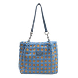 Plaid Zipper Handbag Casual Tote Bag for Women