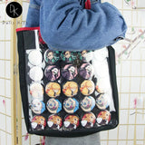 Large Harajuku Ita Bag Canvas Shoulder Bag, Transparent Handbag for Women