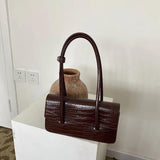 Crocodile Pattern Women Shoulder Bags PU Leather Ladies Small Tote Purse Handbag