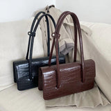 Crocodile Pattern Women Shoulder Bags PU Leather Ladies Small Tote Purse Handbag