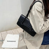 Crocodile Pattern Women Shoulder Bags PU Leather Ladies Small Tote Purse Handbag