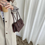 Crocodile Pattern Women Shoulder Bags PU Leather Ladies Small Tote Purse Handbag