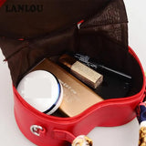 High-end Peach Heart Silk Scarf Small Bag