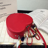 High-end Peach Heart Silk Scarf Small Bag