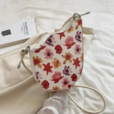 Sunflower Oil Painting Saddle Bag Wave Knot Underarm Bag