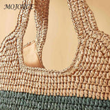 Striped Woven Tote Bag for Seaside Holiday