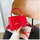Small Square Bag Youth PU Leather Messenger Bag Women's Shoulder Bags