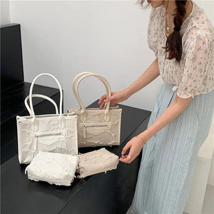 Canvas Shoulder Bag Large Capacity Clutch Purse Handbags Crossbody Travel Tote