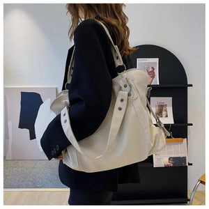 Large Women's Shoulder Bags Big Size Casual Tote Bag Pu Leather Crossbody Bag