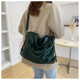 Large Women's Shoulder Bags Big Size Casual Tote Bag Pu Leather Crossbody Bag