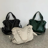 Large Women's Shoulder Bags Big Size Casual Tote Bag Pu Leather Crossbody Bag