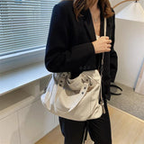 Large Women's Shoulder Bags Big Size Casual Tote Bag Pu Leather Crossbody Bag