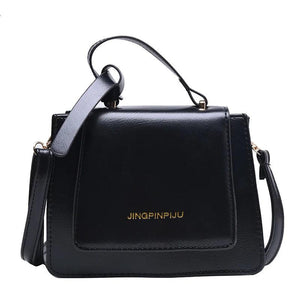 Girls' Solid Small Square Bag PU Leather Messenger Bag Women's Shoulder Handbag