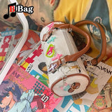 Y2K Women Girls Candy colors cross Shoulder Bags handbags Female Crocodile lines