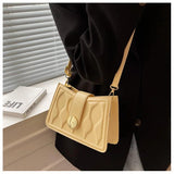 Ribbon Shoulder Bag for Women Pleated PU Leather Handbag