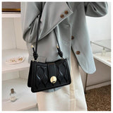 Ribbon Shoulder Bag for Women Pleated PU Leather Handbag