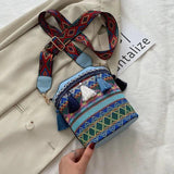 Canvas Shoulder Crossbody Bag for Internet Celebrities