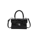 Stone Pattern Leather Crossbody Bag Women Flap Shoulder Bags