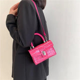 Stone Pattern Leather Crossbody Bag Women Flap Shoulder Bags