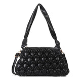 Women Ruched Shoulder Bags High Leather Crossbody Bags Female Handbags And Purse