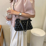 Women Ruched Shoulder Bags High Leather Crossbody Bags Female Handbags And Purse