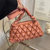 Women Ruched Shoulder Bags High Leather Crossbody Bags Female Handbags And Purse