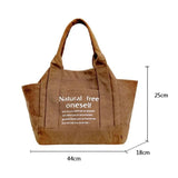 Casual Canvas Shoulder Bag Shopping Handbag