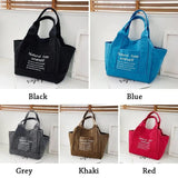 Casual Canvas Shoulder Bag Shopping Handbag