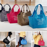 Casual Canvas Shoulder Bag Shopping Handbag