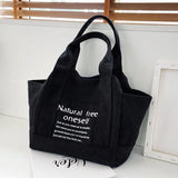 Casual Canvas Shoulder Bag Shopping Handbag