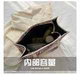 Canvas Rainbow Crossbody Shoulder Bag Large Handbag