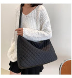 Canvas Women's Shoulder Bag Crossbody Bag Large Flap Handbag