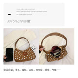 Canvas Half Moon Handbag for Women
