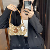 Canvas Half Moon Handbag for Women