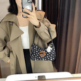 Canvas Half Moon Handbag for Women