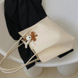 Large Capacity Cartoon Bear Women's Handbag Travel Totes Purse