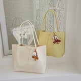 Large Capacity Cartoon Bear Women's Handbag Travel Totes Purse