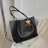 Large Capacity Cartoon Bear Women's Handbag Travel Totes Purse