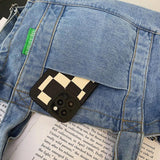 Denim Shoulder Bag Students Book Bag Casual Large Capacity Adjustable Strap