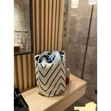 Cotton Woven Tote Bag for Women Casual Knitted Shoulder Bag Large Capacity