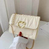 Summer One-Shoulder Bag with Pearl Chain Design
