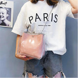 Transparent PVC Jelly Shoulder Bag Large Capacity Handbag
