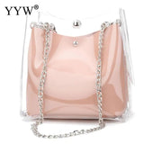 Transparent PVC Jelly Shoulder Bag Large Capacity Handbag