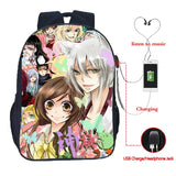 Kamisama Kiss USB Charging Backpack Students Travel School Bag