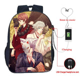 Kamisama Kiss USB Charging Backpack Students Travel School Bag