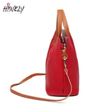 Hot Red Women PU Leather Handbags Large Capacity Shoulder Bags