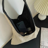 Rattan Woman Shoulder Bag Straw Handbags Women'S Leisure Large Capacity