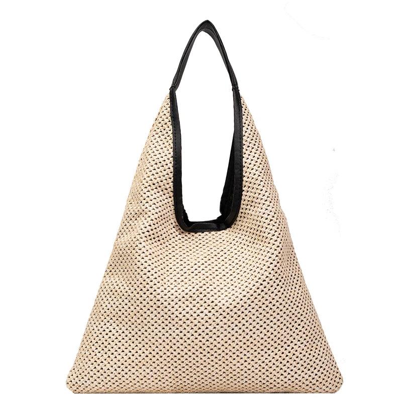 Rattan Woman Shoulder Bag Straw Handbags Women'S Leisure Large Capacity