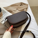 Small PU Leather Crossbody Bag for Women - Winter Shoulder Chest Bag