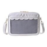 Customized Ita Bag Purse PVC Window Pins Display Women Crossbody Handbag